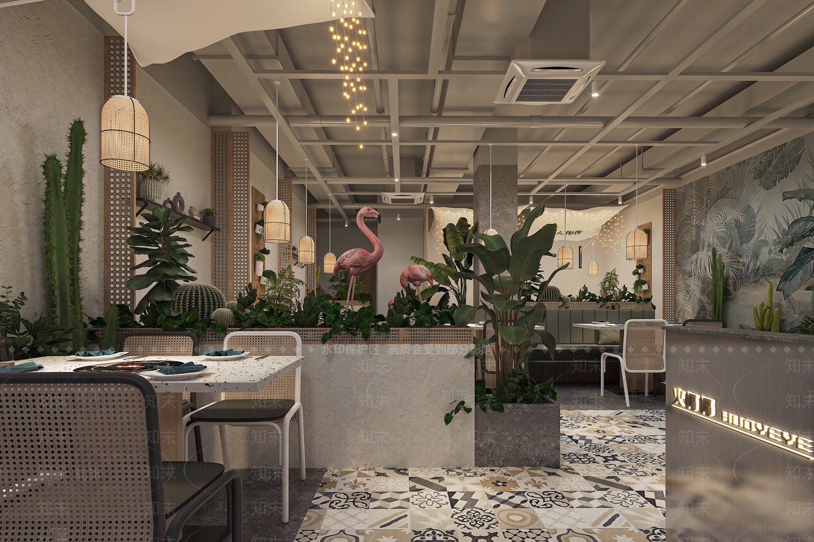 现代火锅店3D模型下载【ID:1126030037】
