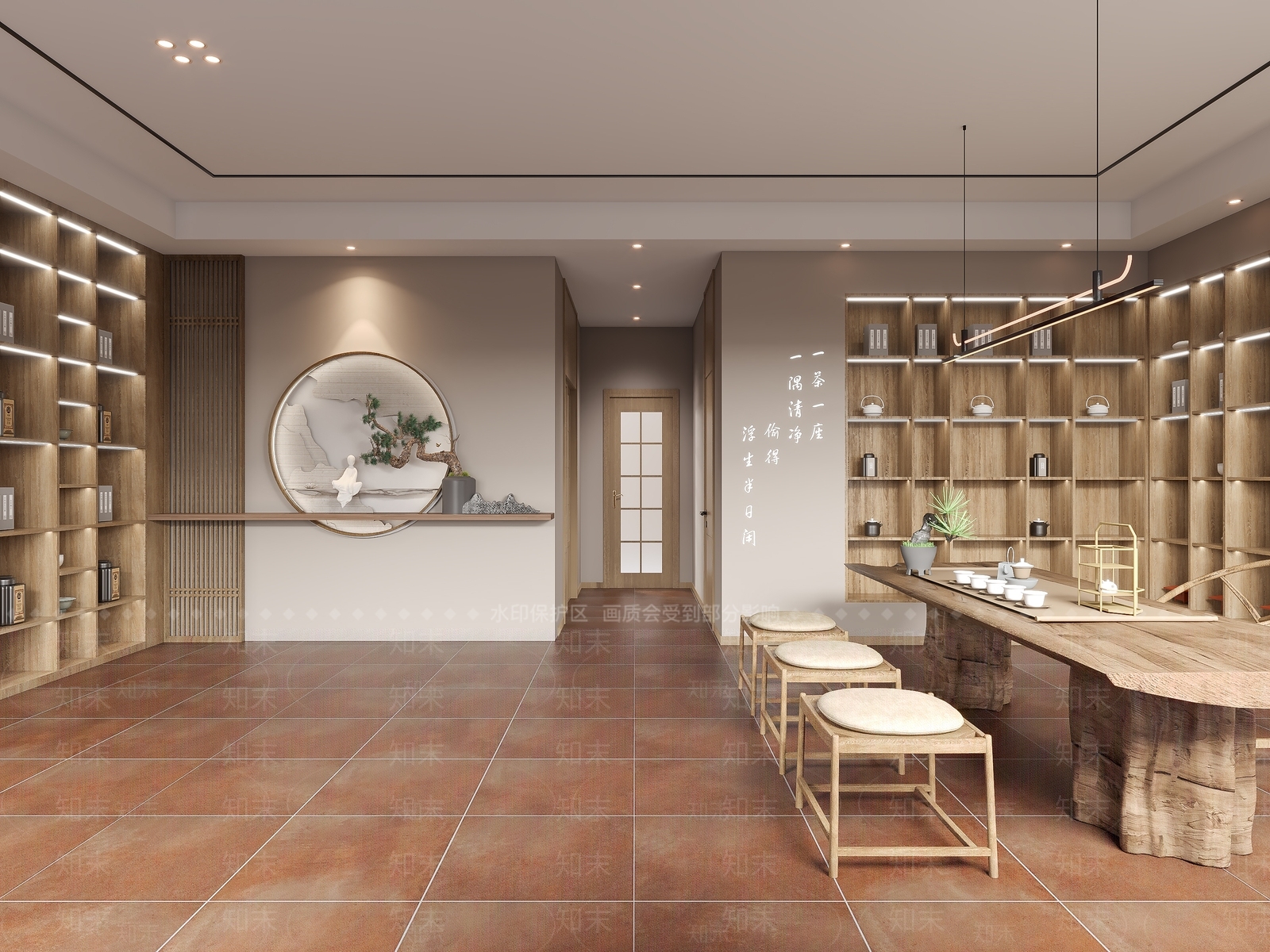 新中式茶叶店3D模型下载【ID:1126030710】