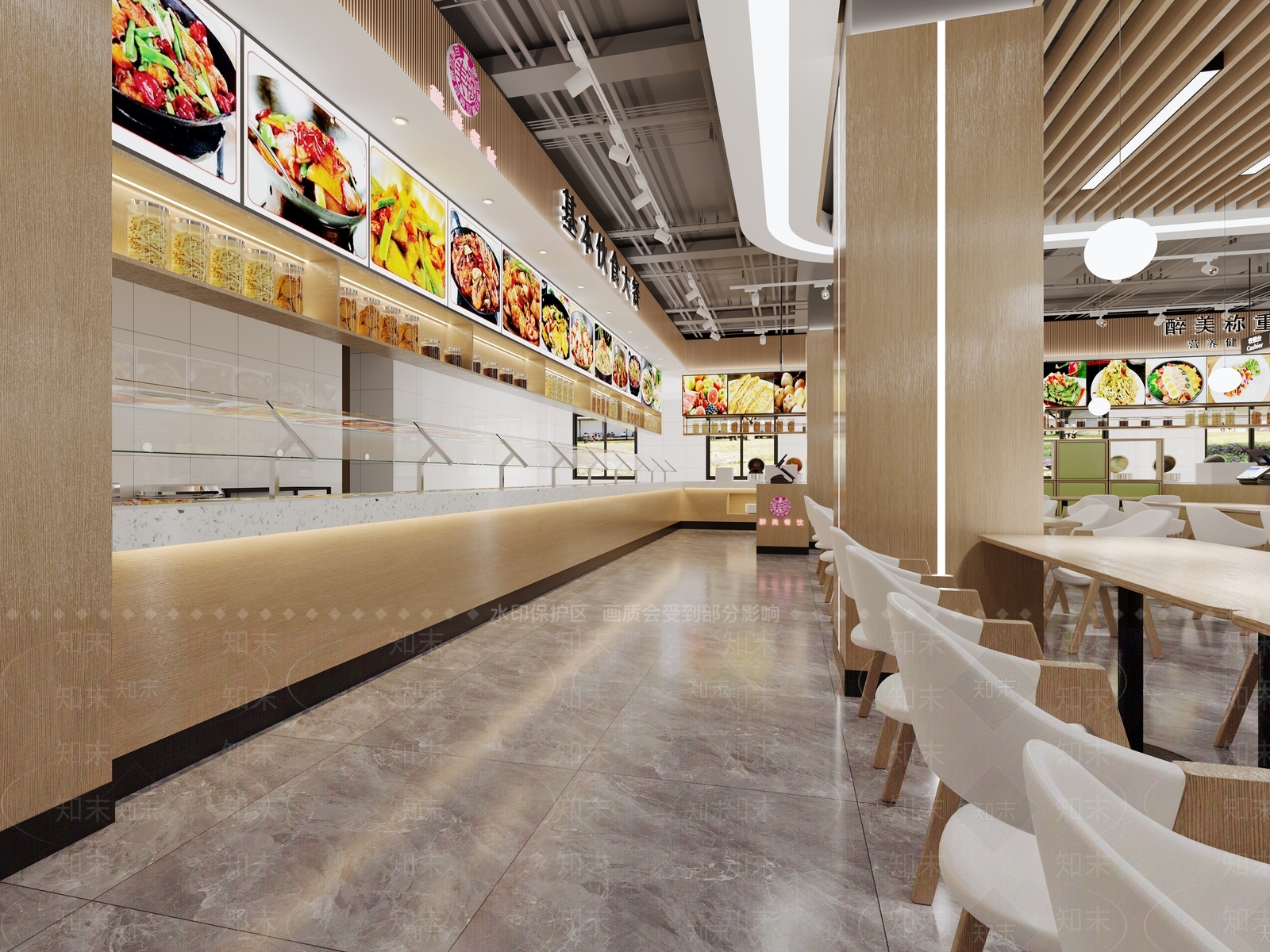 现代食堂3D模型下载【ID:1126033940】