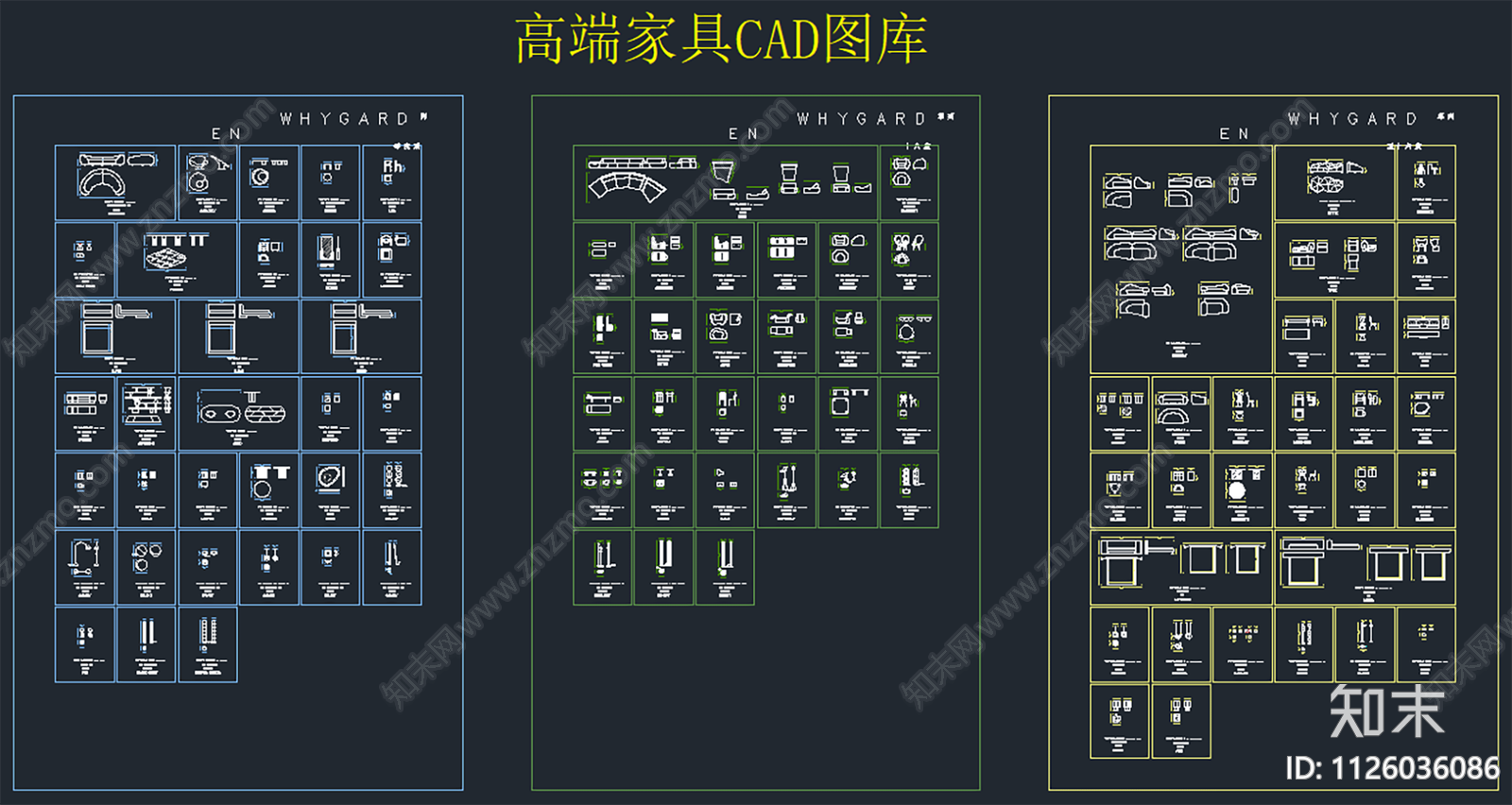 WHYGARDEN高端家具CAD图库施工图下载【ID:1126036086】