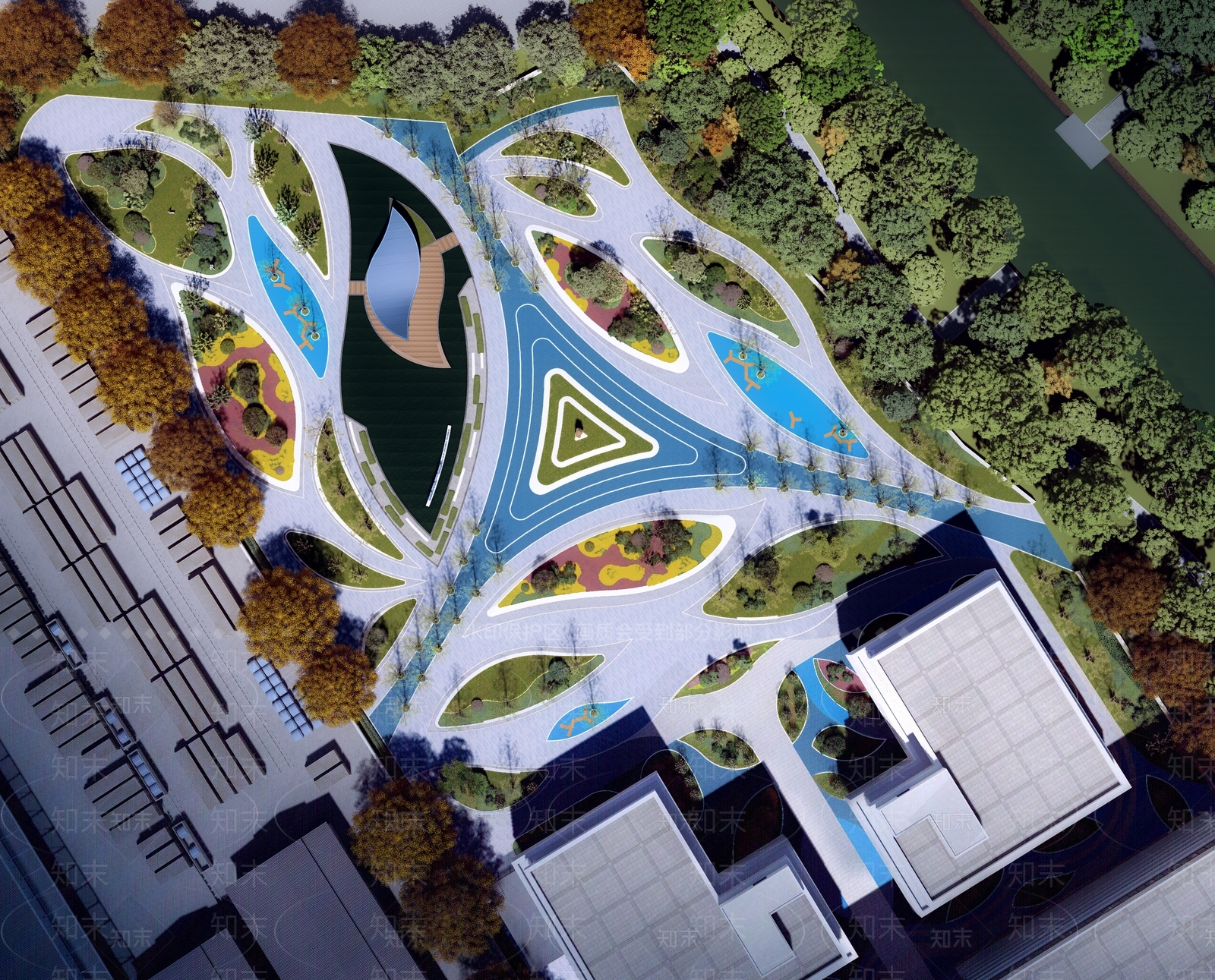 【SU悬赏模型】现代风格公园景观SU模型下载【ID:1126155530】