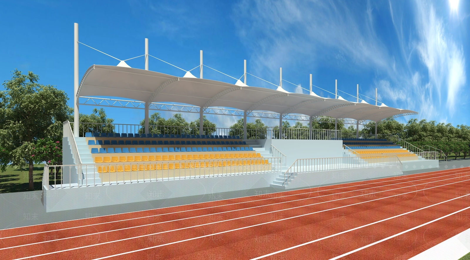 现代体育场看台3D模型下载【ID:1126036537】