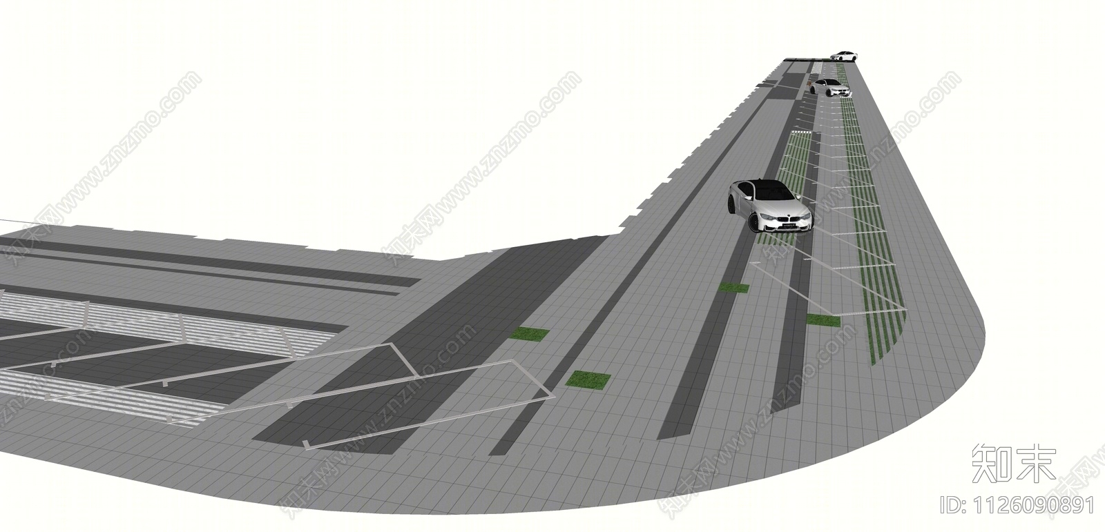 现代停车场SU模型下载【ID:1126090891】