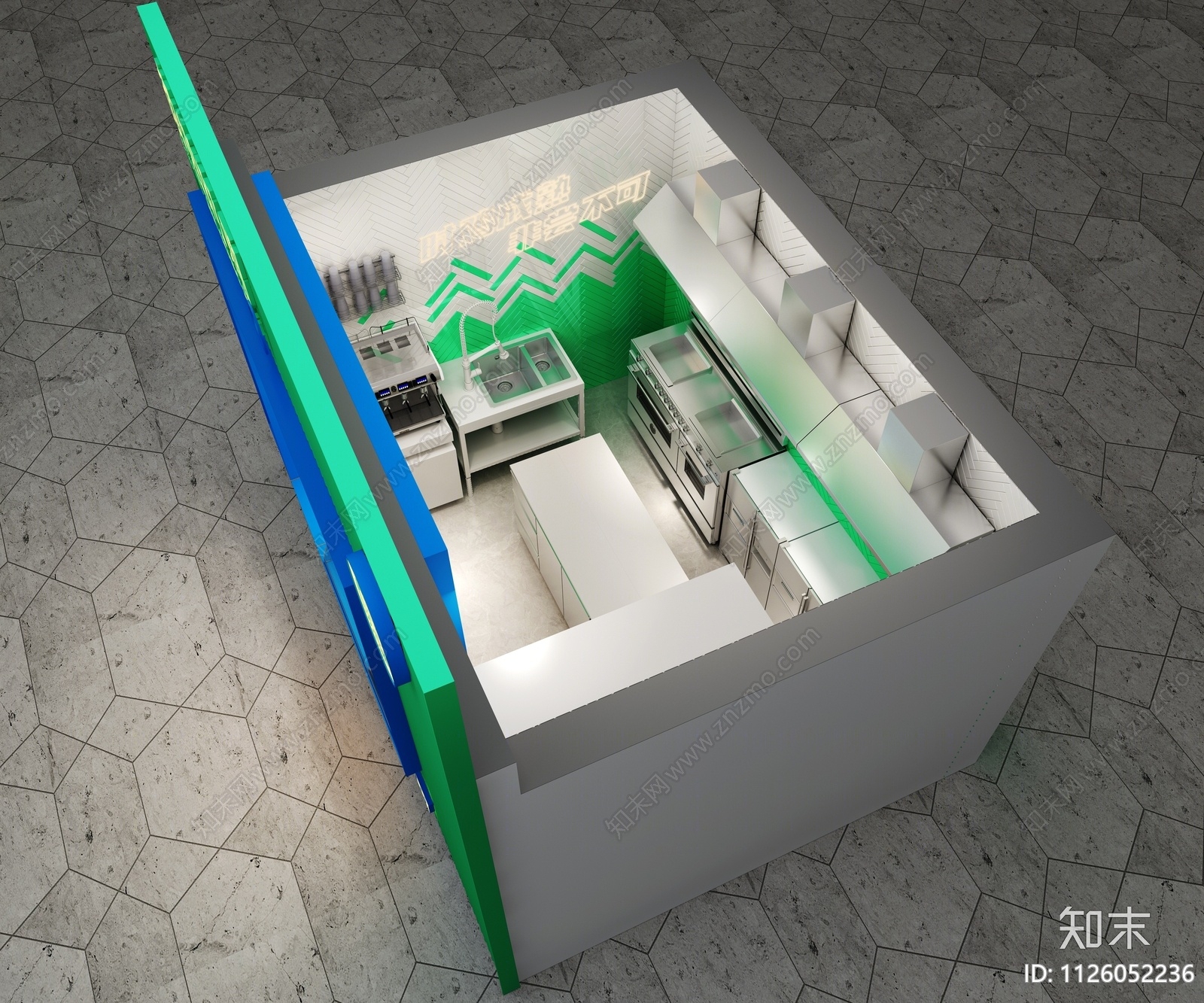 现代炸鸡店3D模型下载【ID:1126052236】