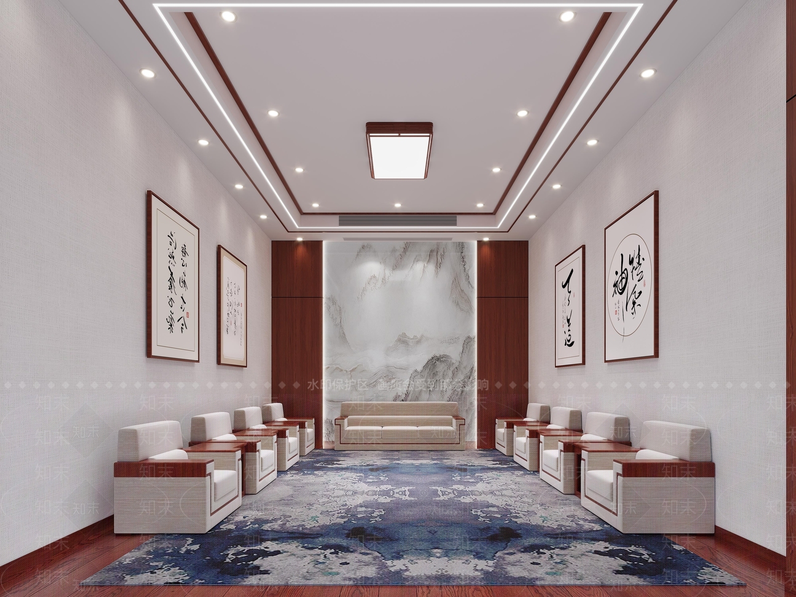 新中式接待室3D模型下载【ID:1126057388】
