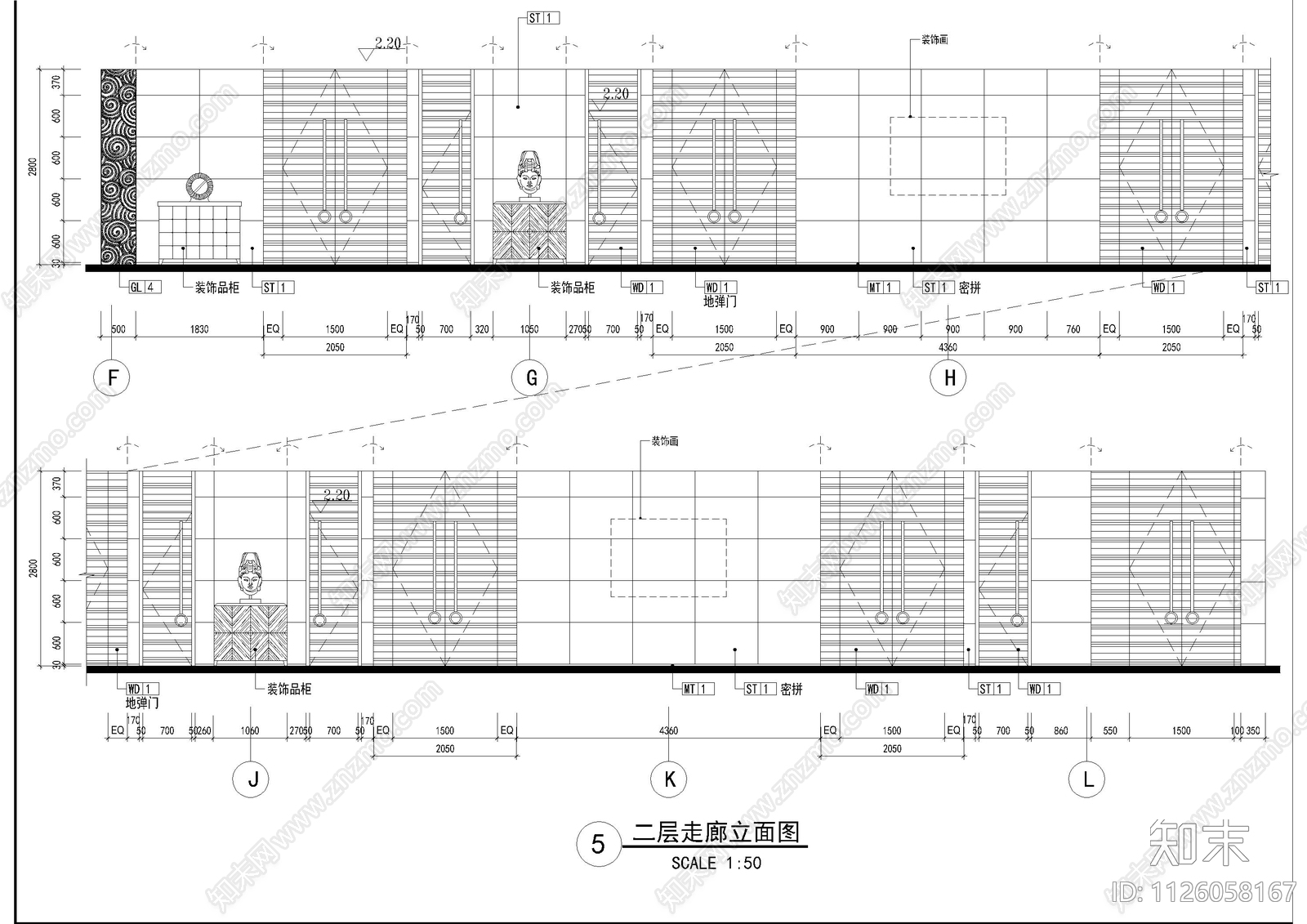 现代餐厅海鲜立面及大样图cad施工图下载【ID:1126058167】