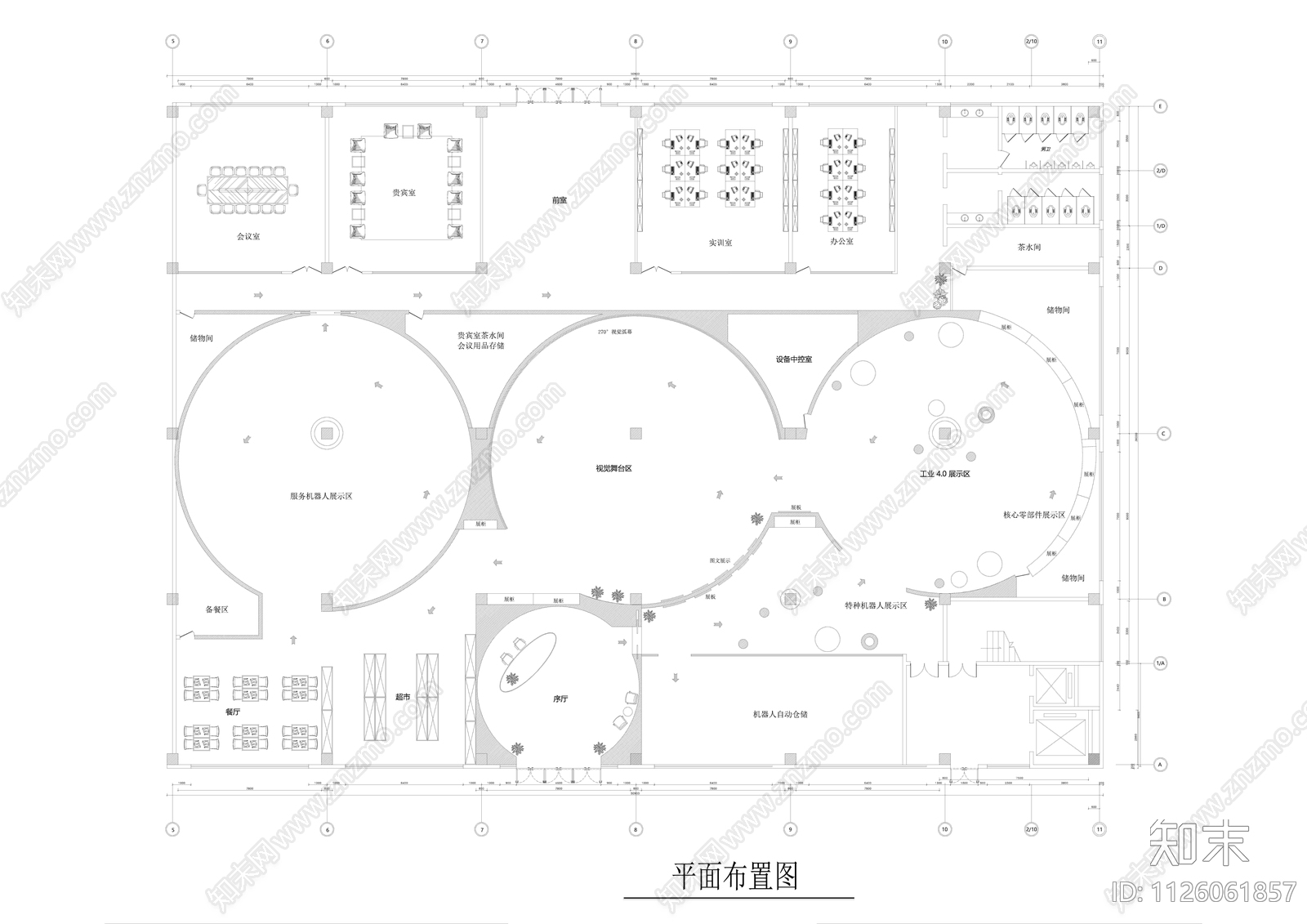 机器人展厅cad施工图下载【ID:1126061857】