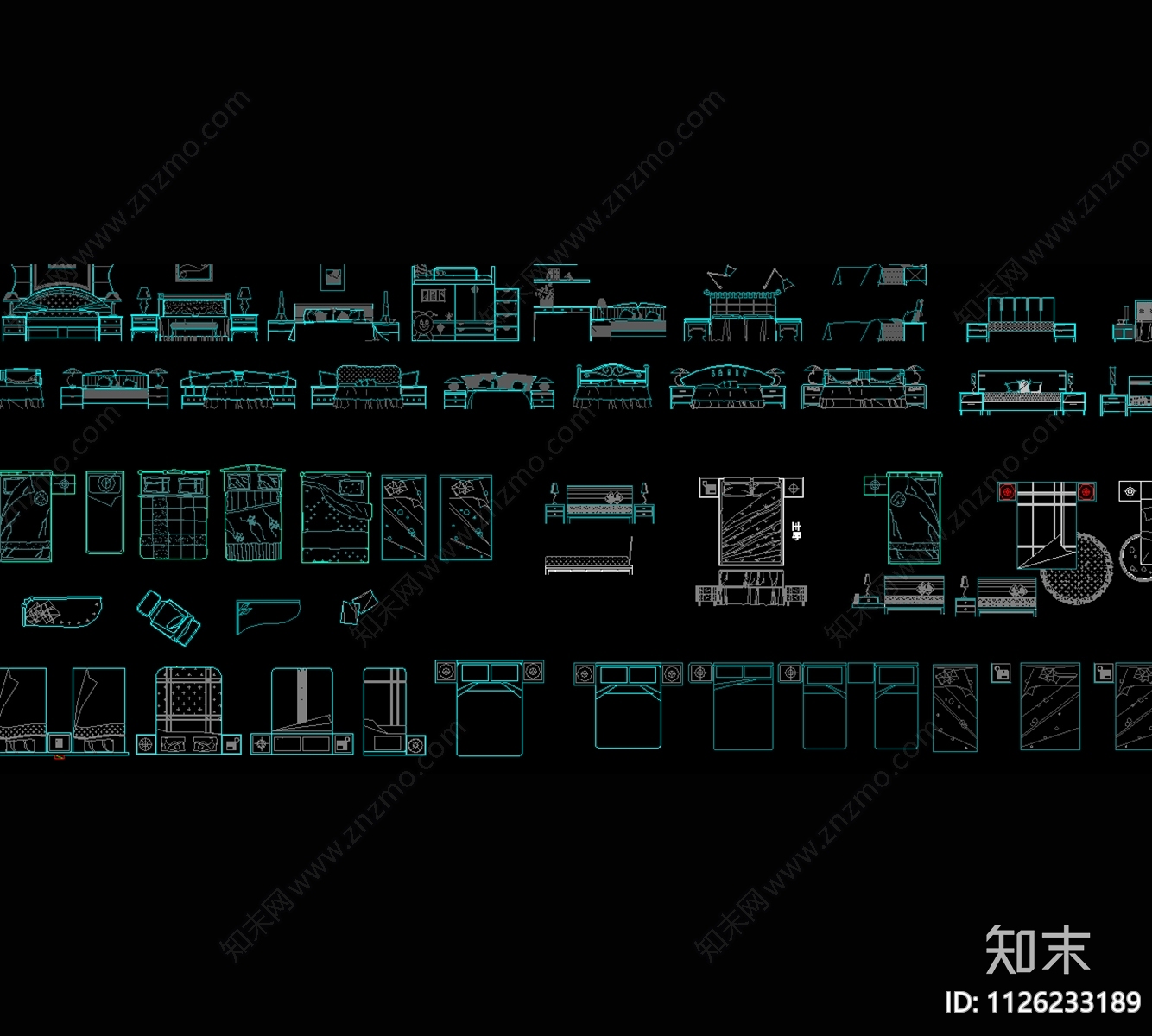 室内家具施工图下载【ID:1126233189】