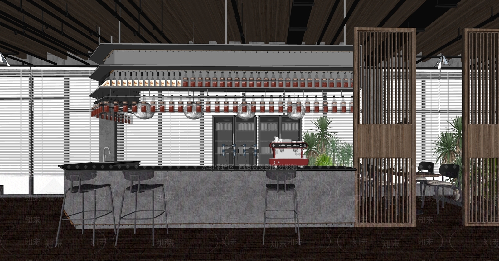 现代酒吧SU模型下载【ID:1126064759】