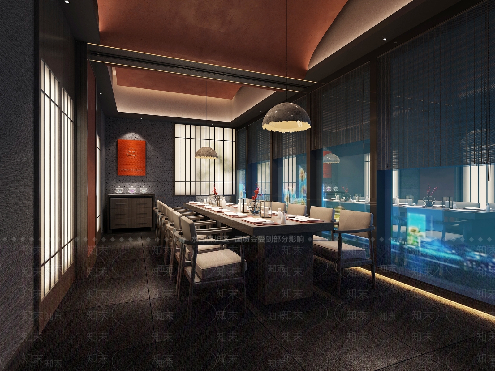 日式餐厅包间3D模型下载【ID:1126065997】