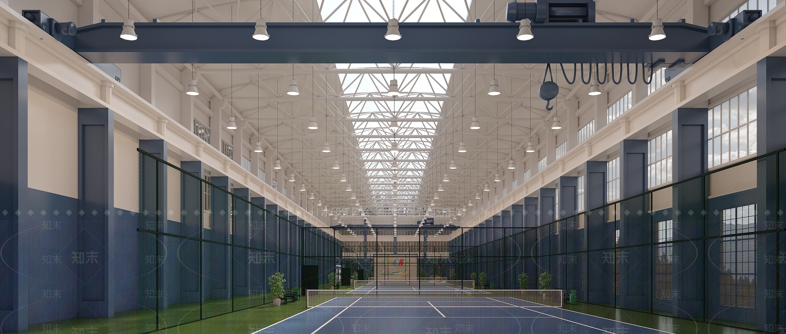 现代网球场3D模型下载【ID:1126066577】