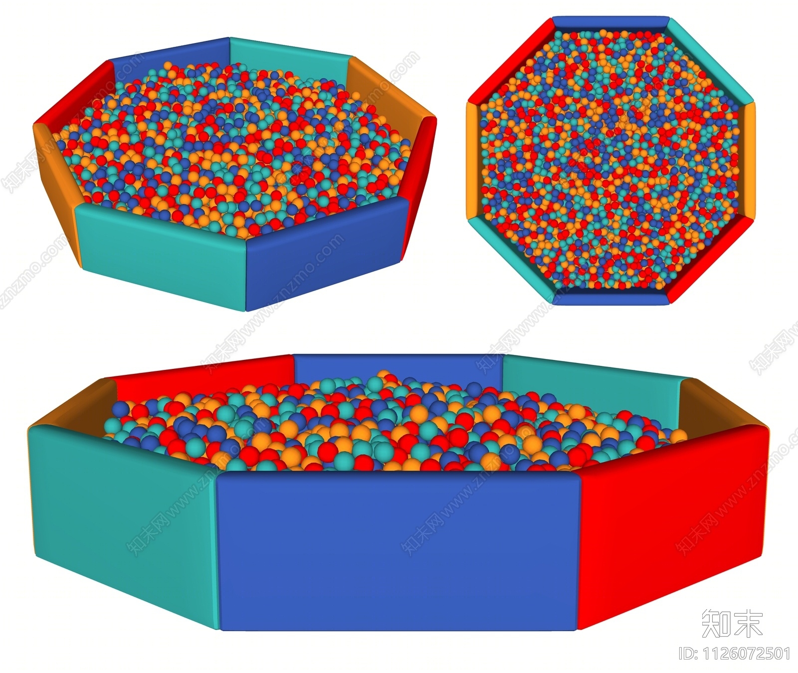 现代儿童游乐场海洋球SU模型下载【ID:1126072501】