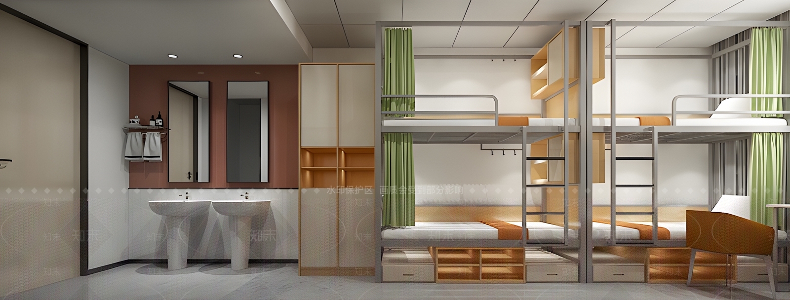现代学生宿舍3D模型下载【ID:1126078924】