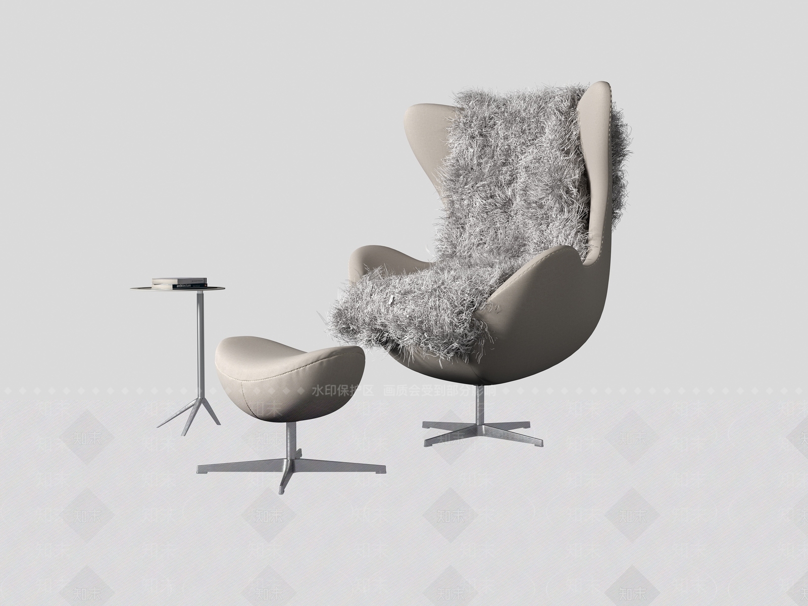 现代皮质休闲椅3D模型下载【ID:1126083520】_知末3d模型网
