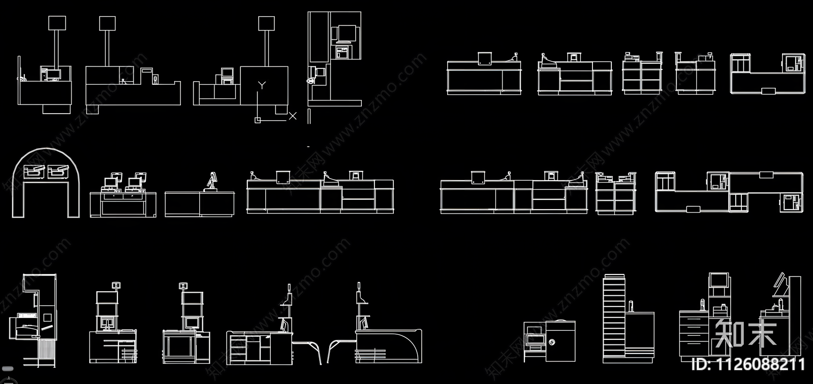 收银台CAD施工图下载【ID:1126088211】