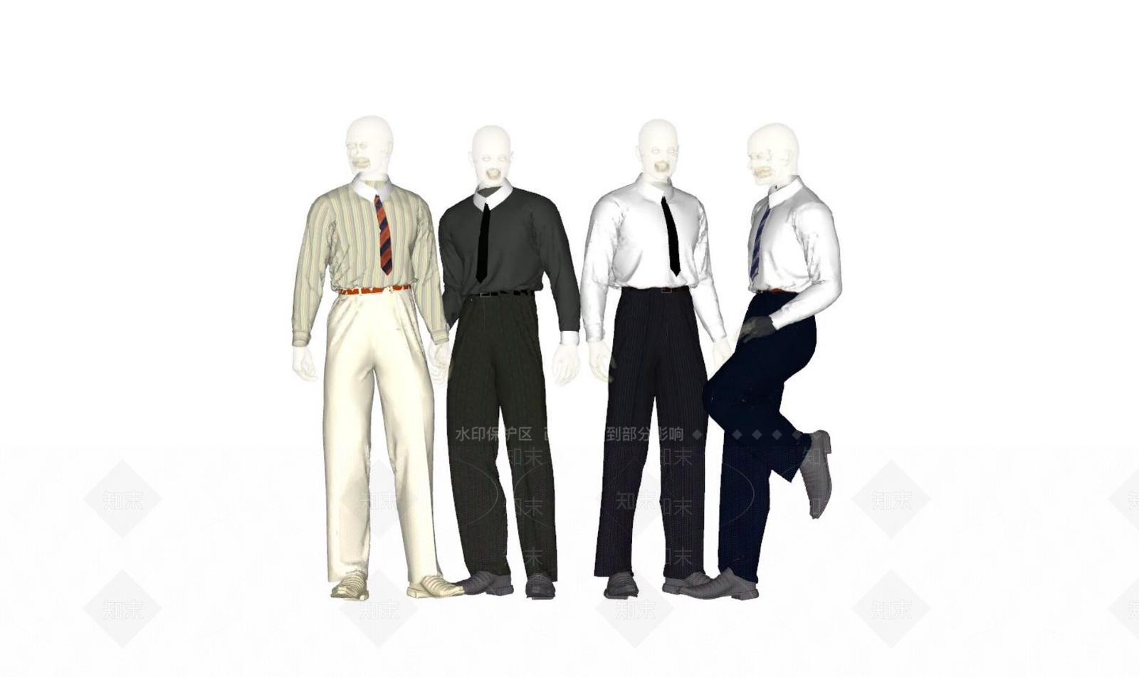 现代服装店模特SU模型下载【ID:1126088465】