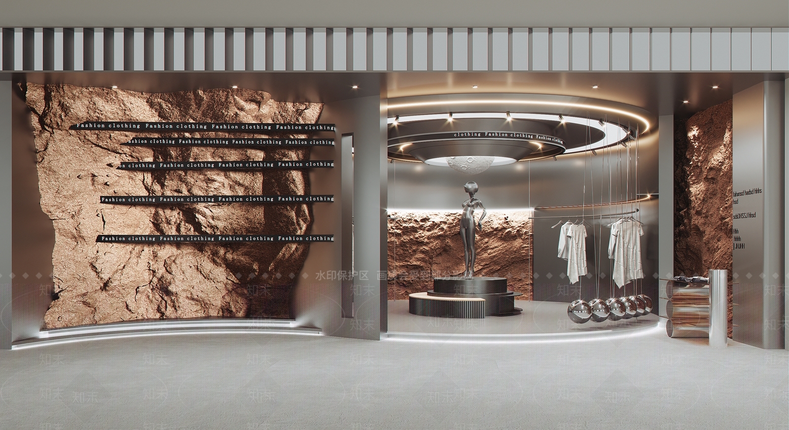 现代潮牌女装店3D模型下载【ID:1126091928】
