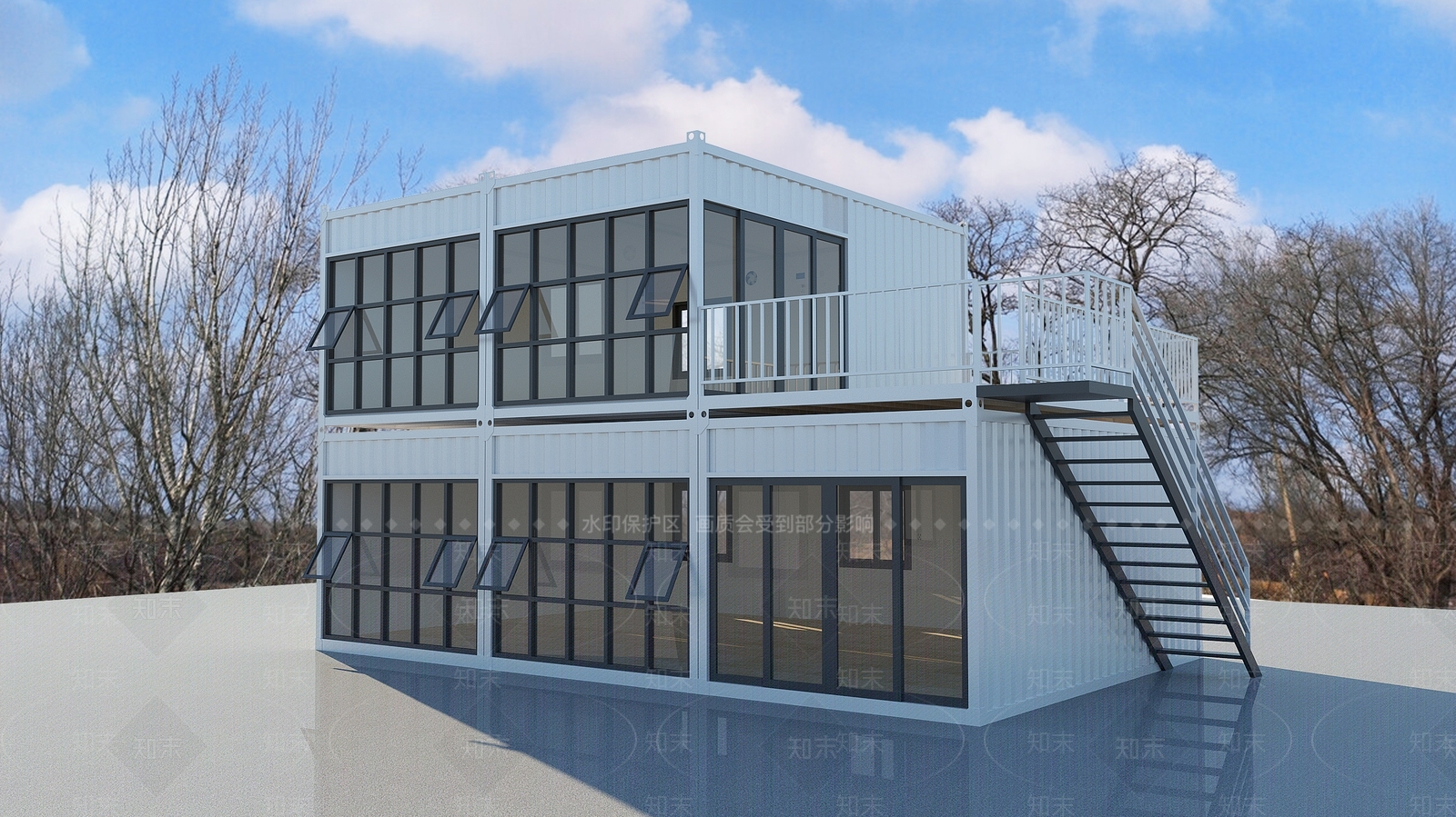 现代工业建筑SU模型下载【ID:1126176289】