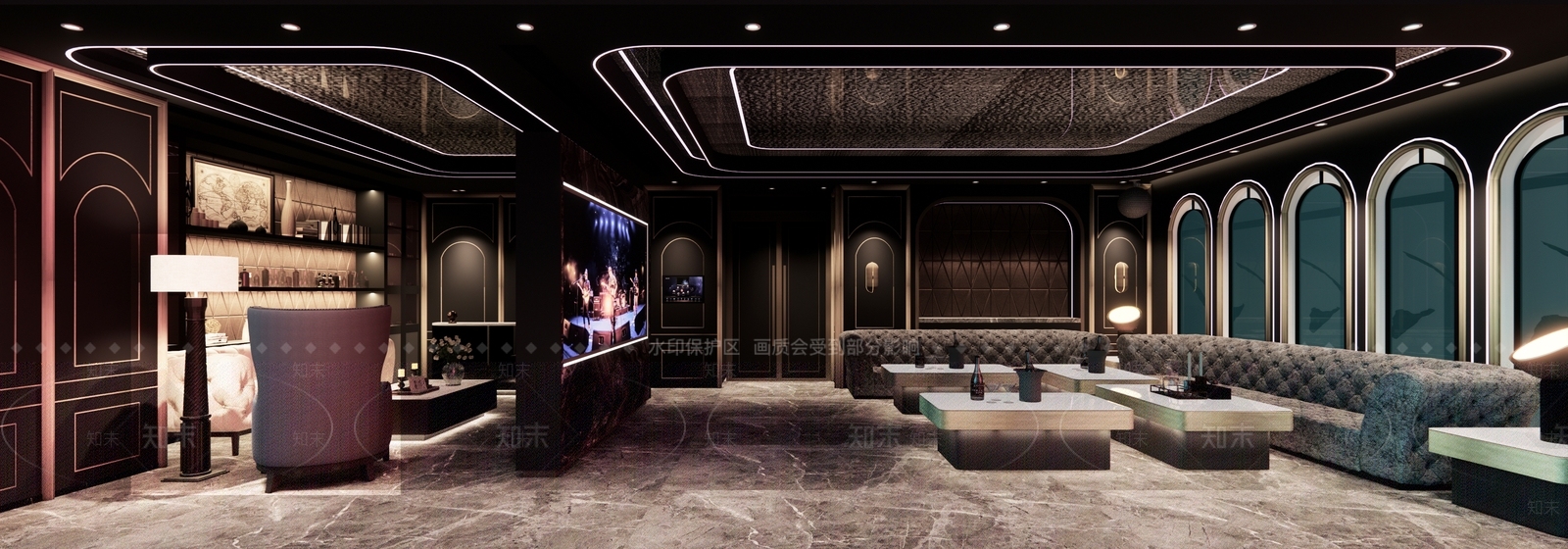 现代酒馆SU模型下载【ID:1222251018】