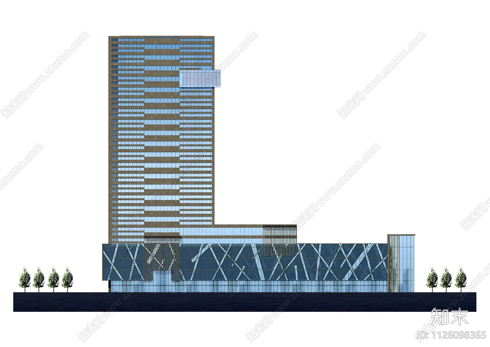 商业综合体建筑设计cad施工图下载【ID:1126098365】