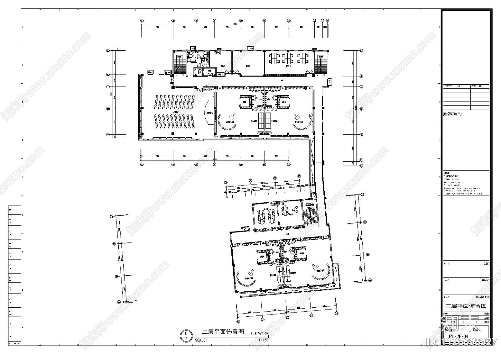 禹州林天幼儿园平面施工图cad施工图下载【ID:1126098927】