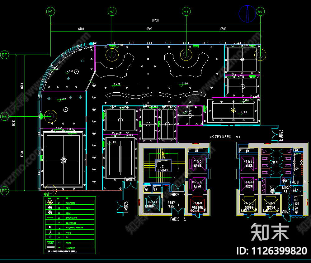 现代办公空间cad施工图下载【ID:1126399820】