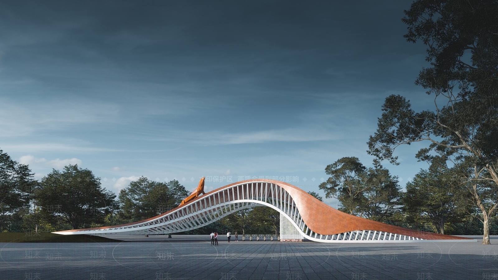 现代公园大门3D模型下载【ID:1126245770】