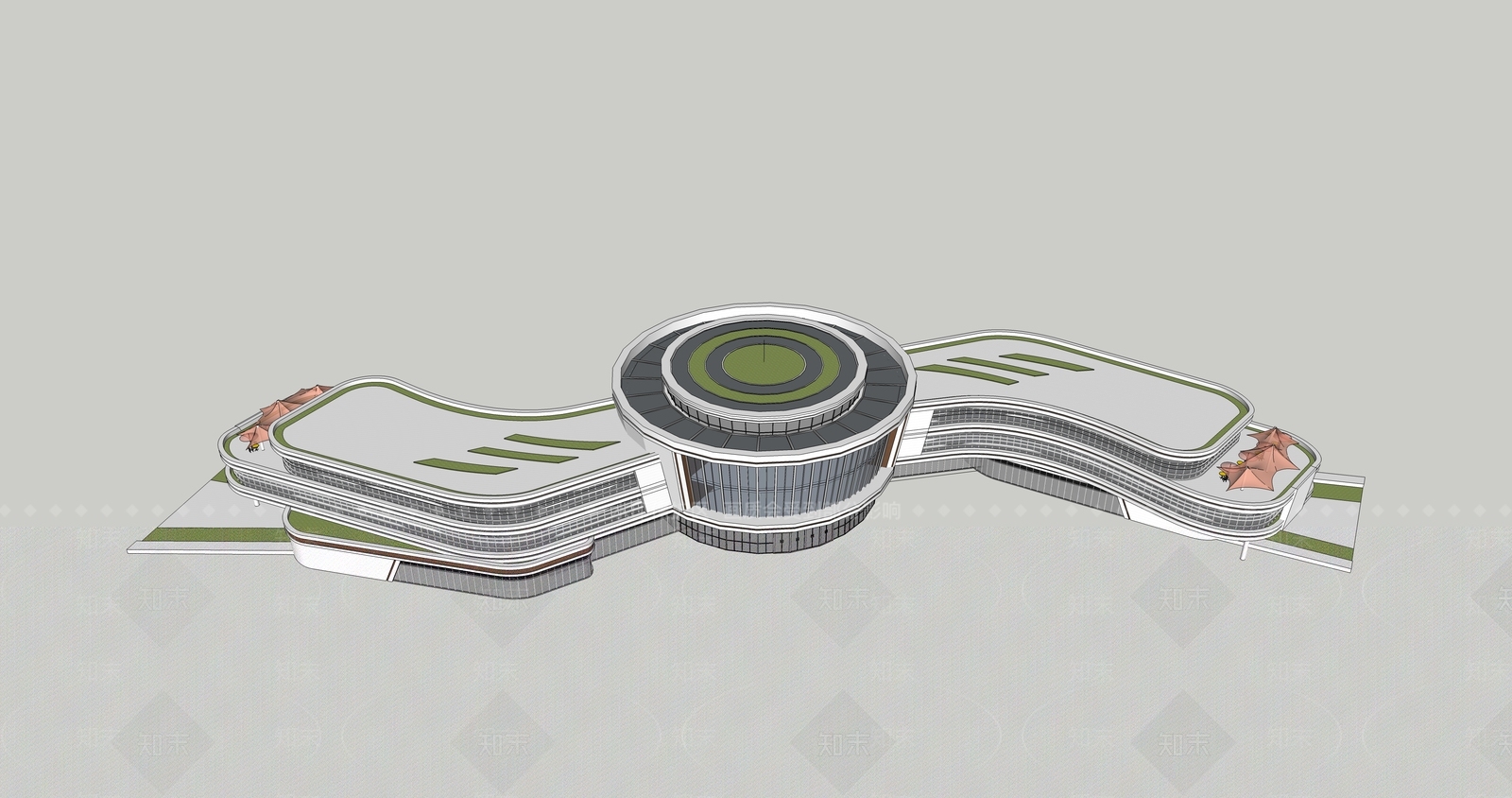 现代游客服务中心SU模型下载【ID:1126108483】