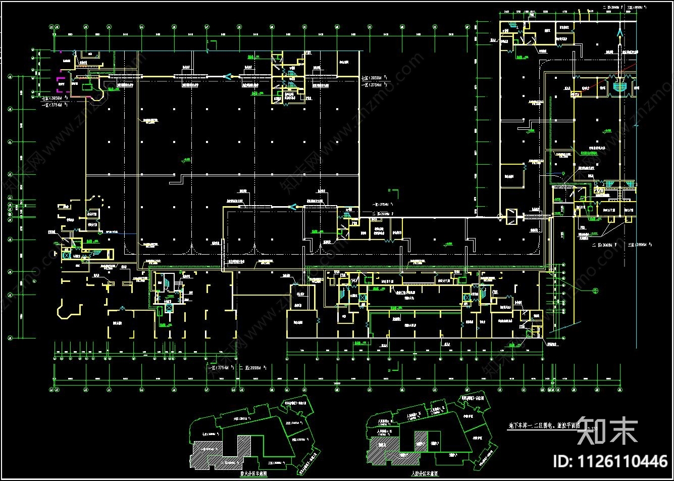 地下车库停车场智能化弱电cadcad施工图下载【ID:1126110446】