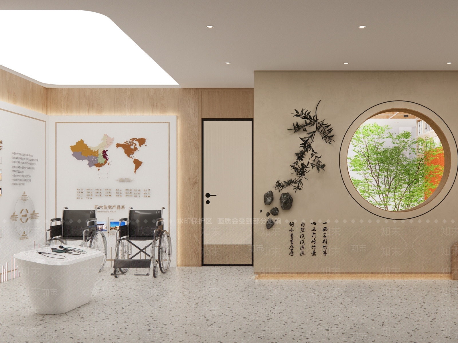 中式康养文化空间SU模型下载【ID:1133520204】