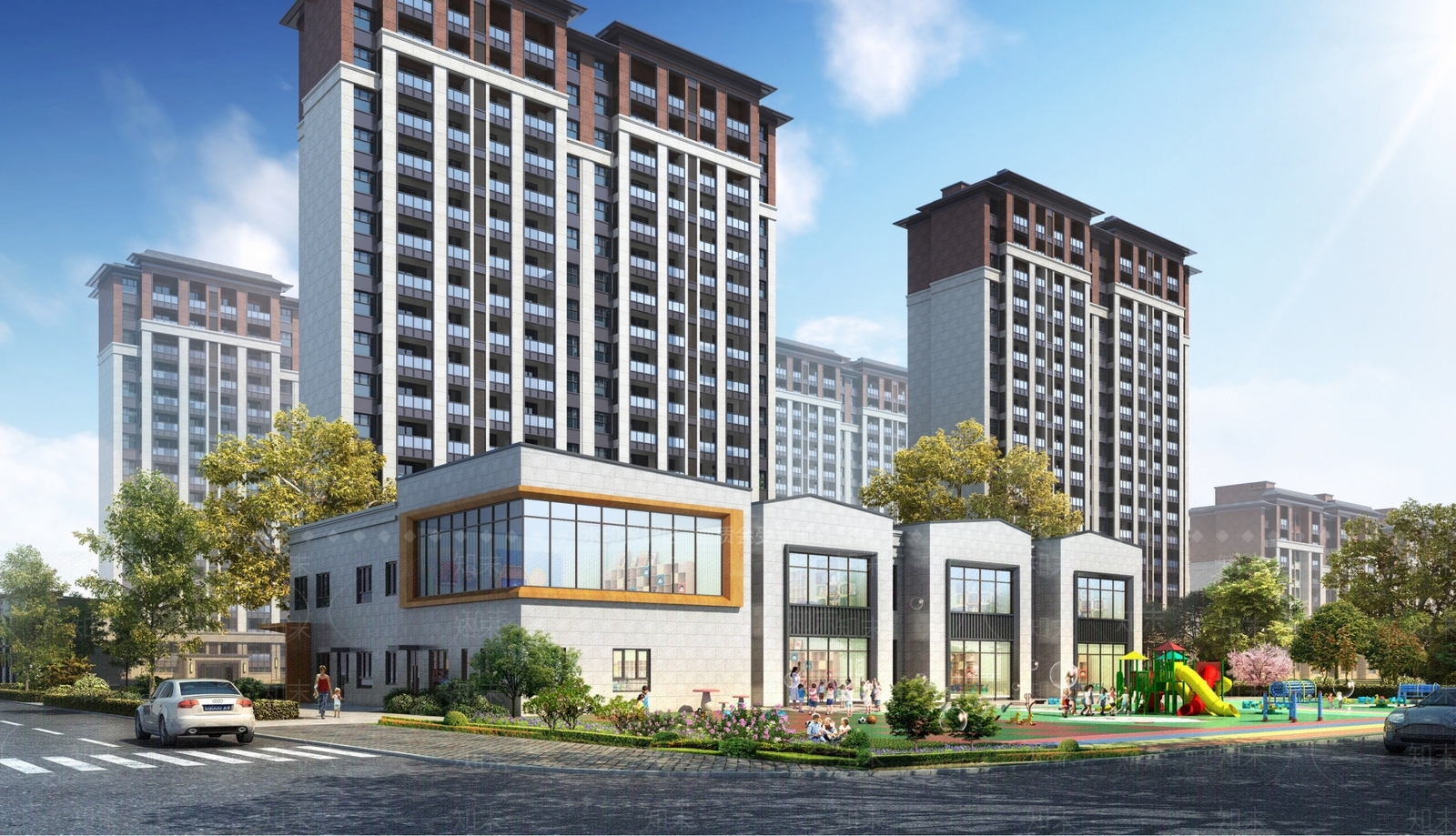 现代六班幼儿园SU模型下载【ID:1126115628】