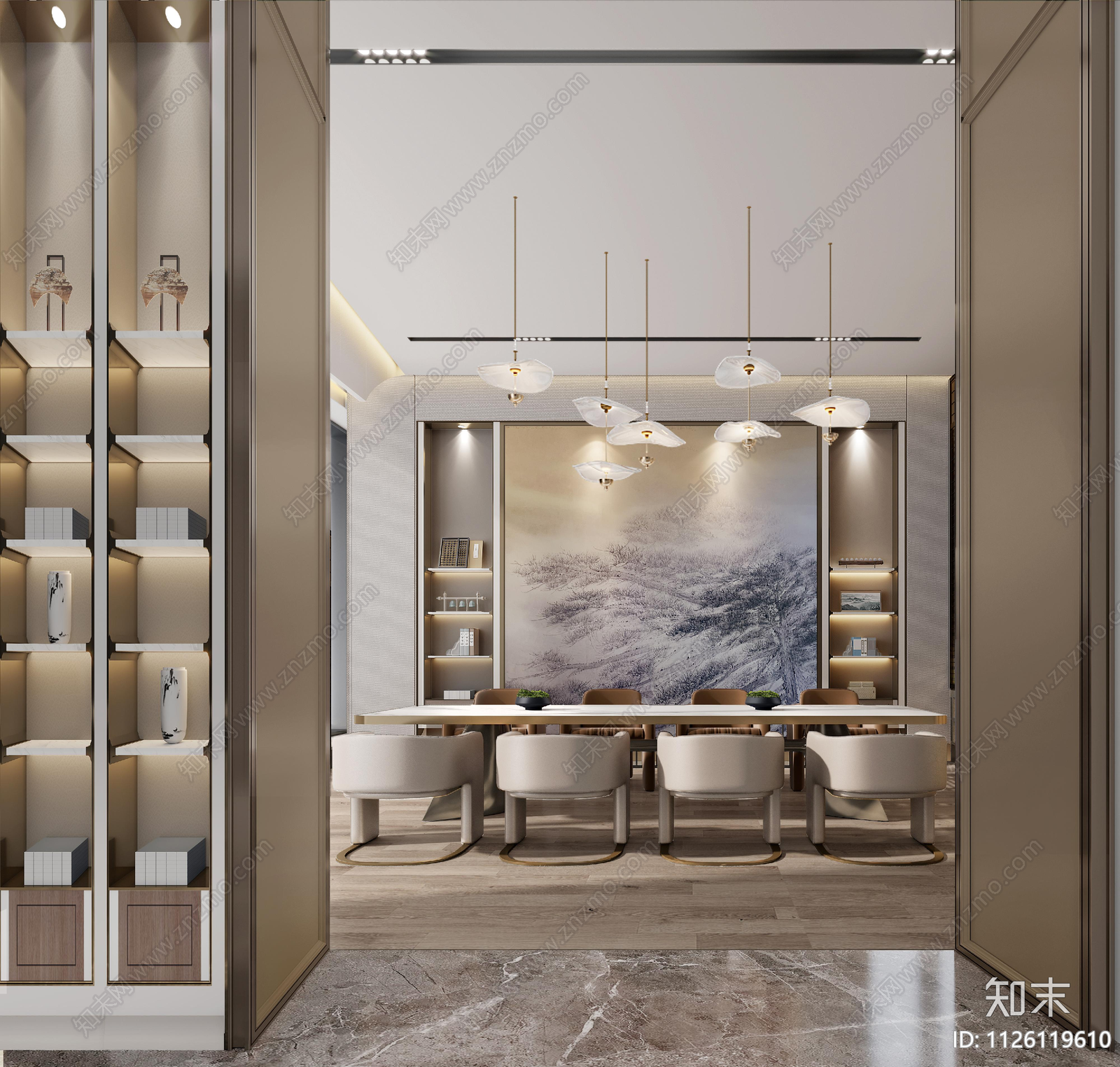 售楼部cad施工图下载【ID:1126119610】