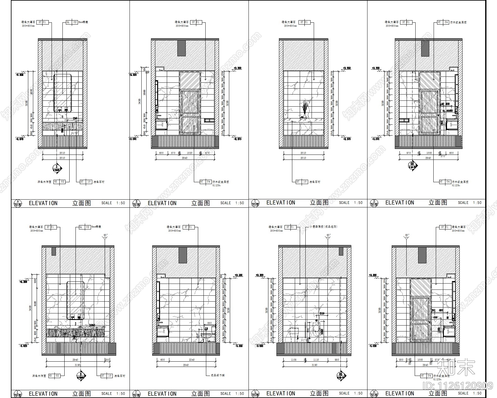 会客室cad施工图下载【ID:1126120909】