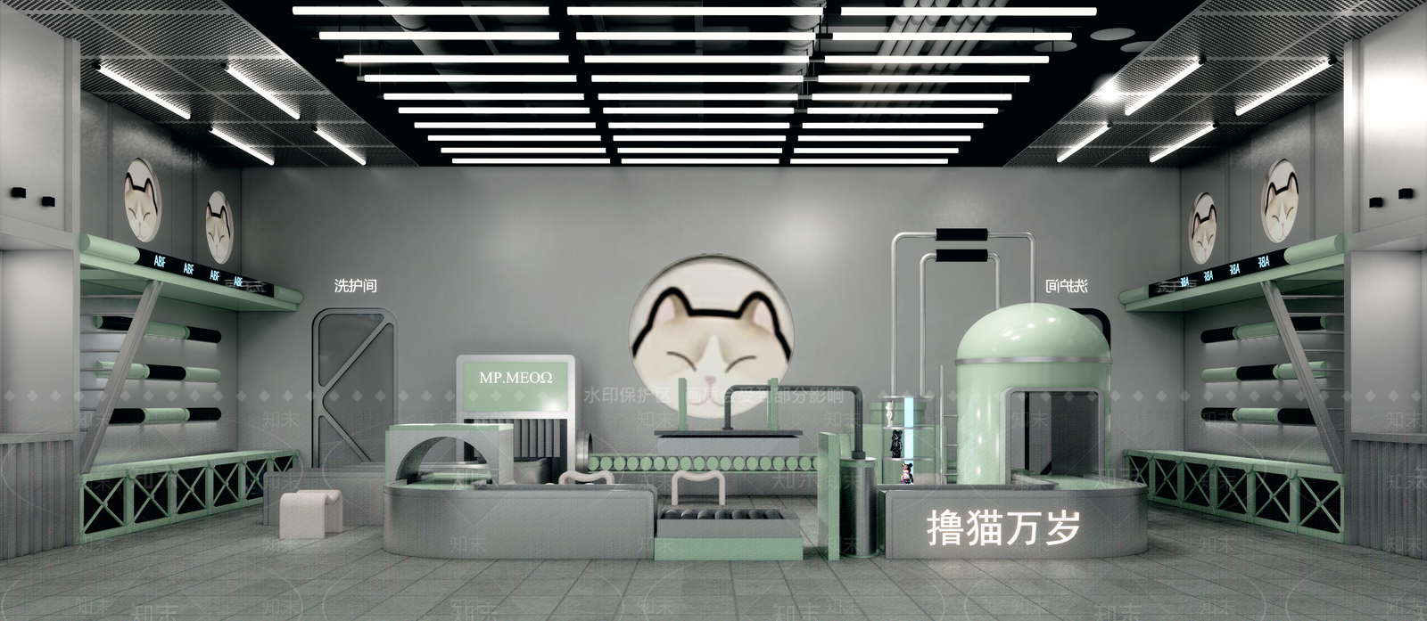 现代宠物店SU模型下载【ID:1126121981】