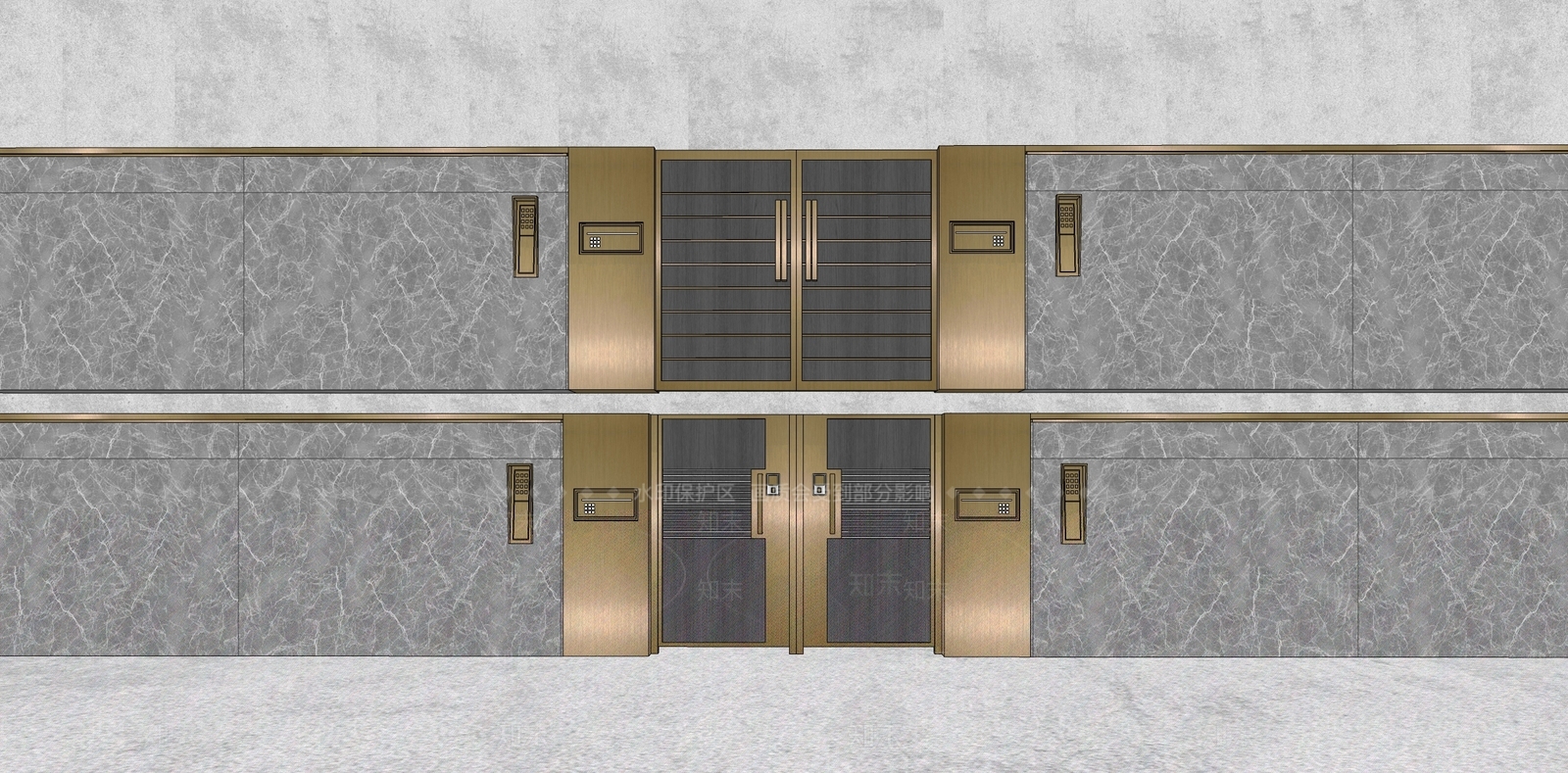 现代庭院门SU模型下载【ID:1126132847】