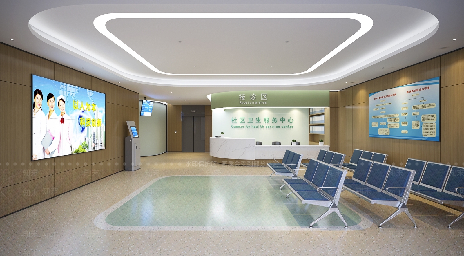 现代社区医院3D模型下载【ID:1126141872】