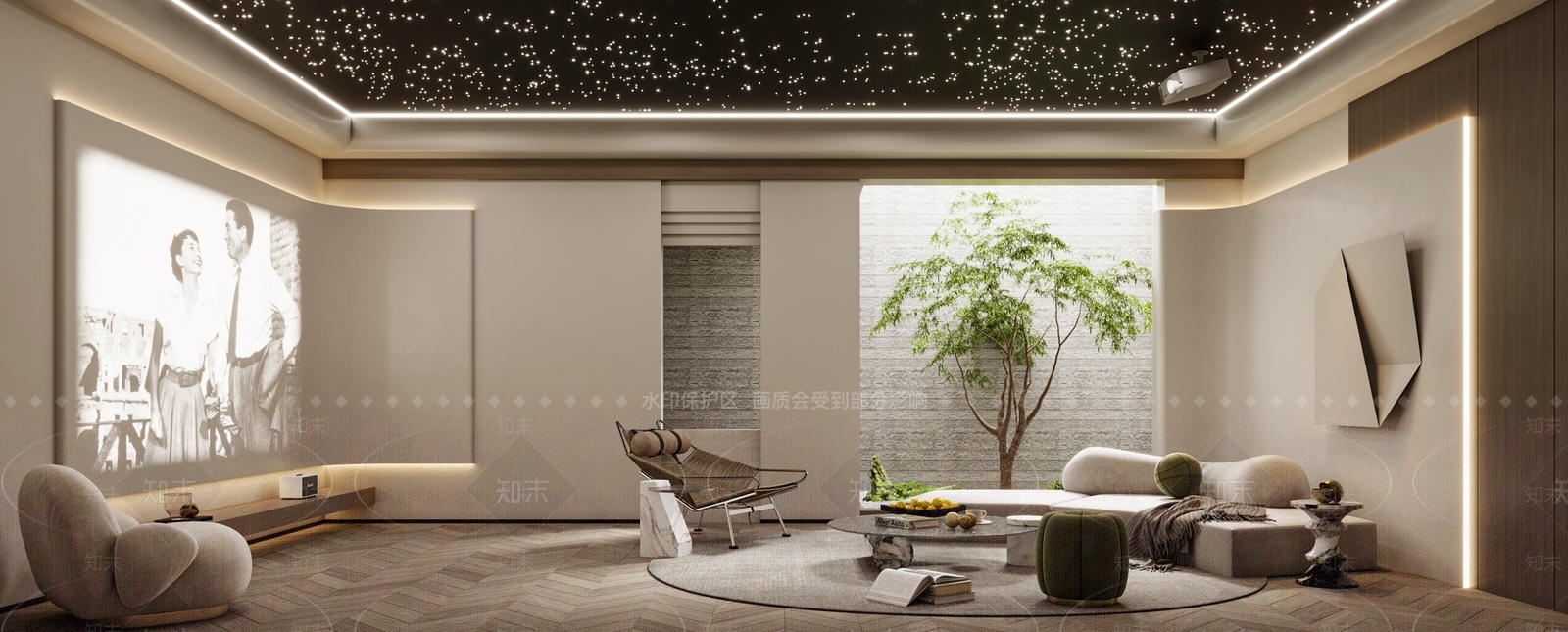 现代影音室SU模型下载【ID:1126145257】