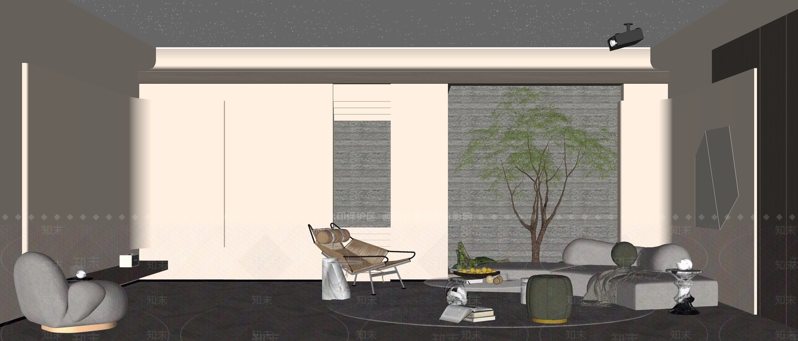 现代影音室SU模型下载【ID:1126145257】