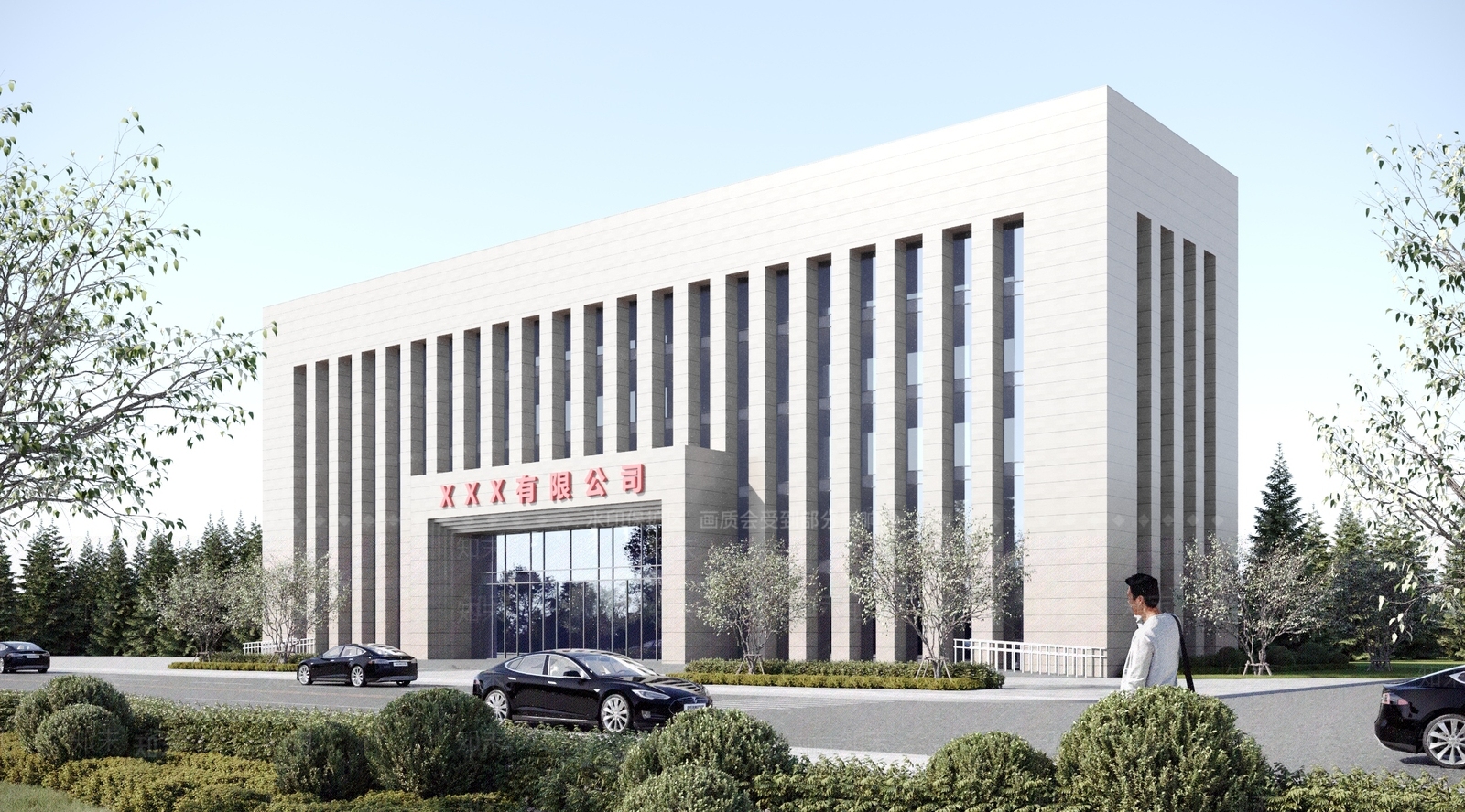 现代办公楼3D模型下载【ID:1126149716】
