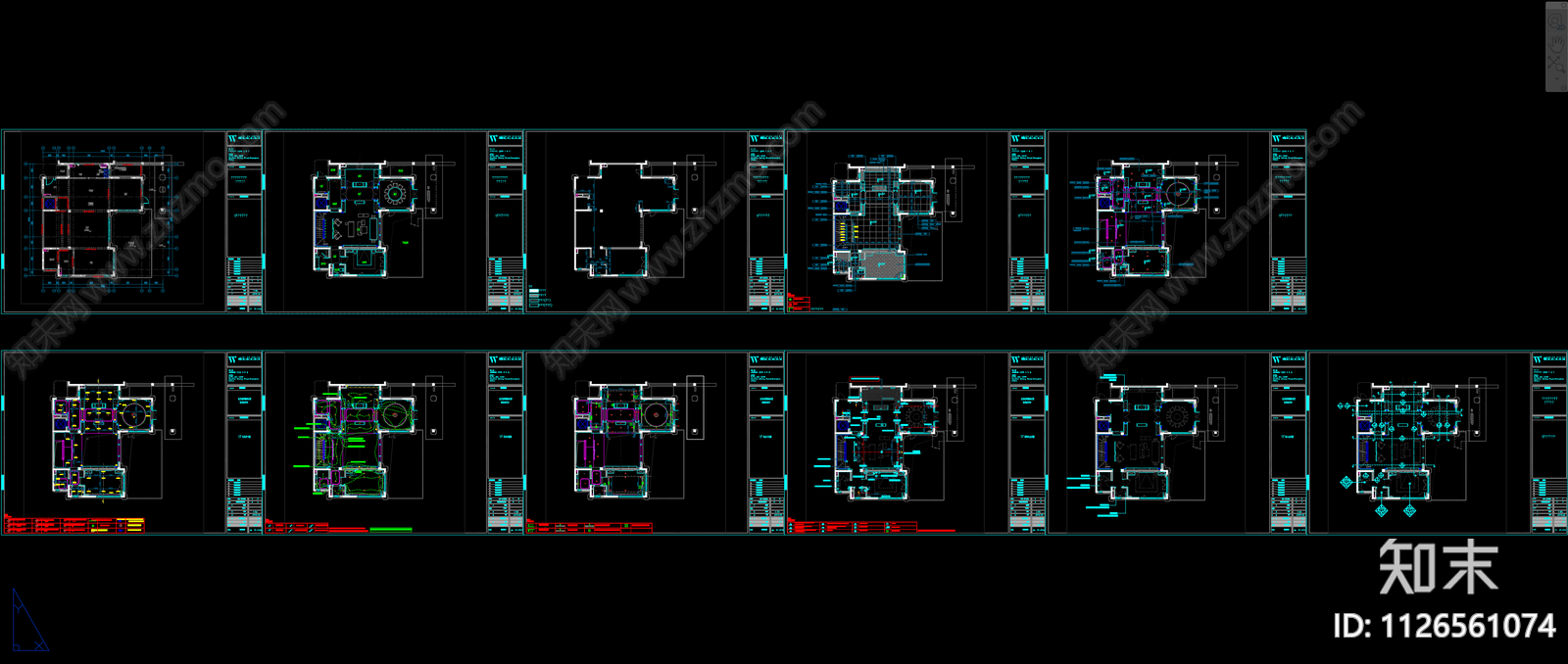 中式复式Loft公寓施工图下载【ID:1126561074】