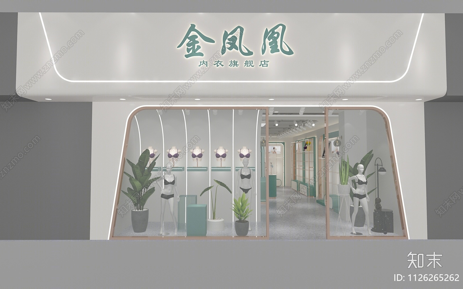 现代内衣店3D模型下载【ID:1126265262】