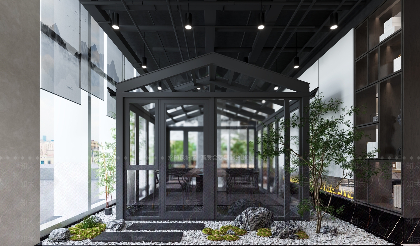 现代装饰公司3D模型下载【ID:1126206497】