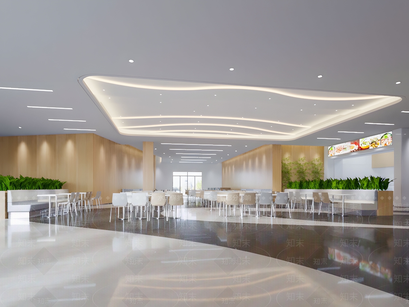 现代食堂3D模型下载【ID:1126164529】