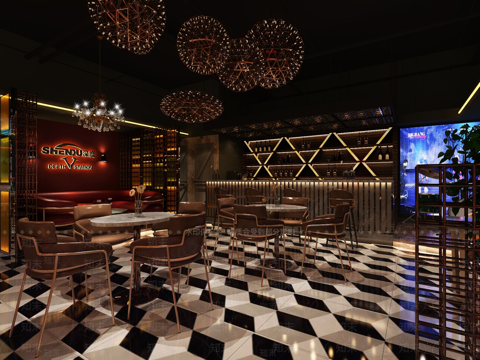 现代酒吧3D模型下载【ID:1126168830】