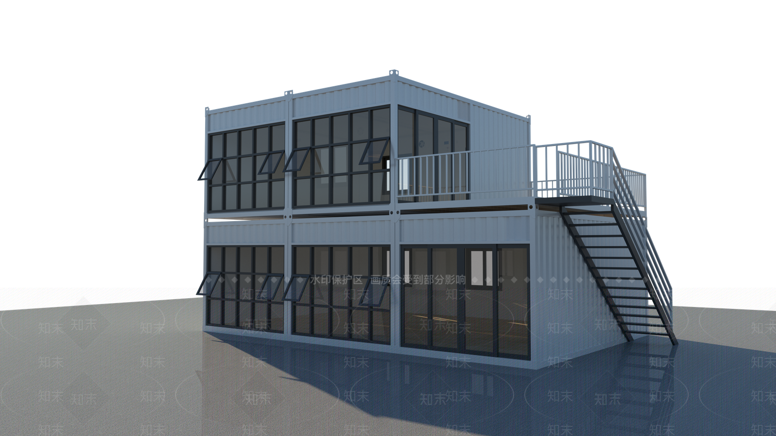 现代工业建筑SU模型下载【ID:1126176289】