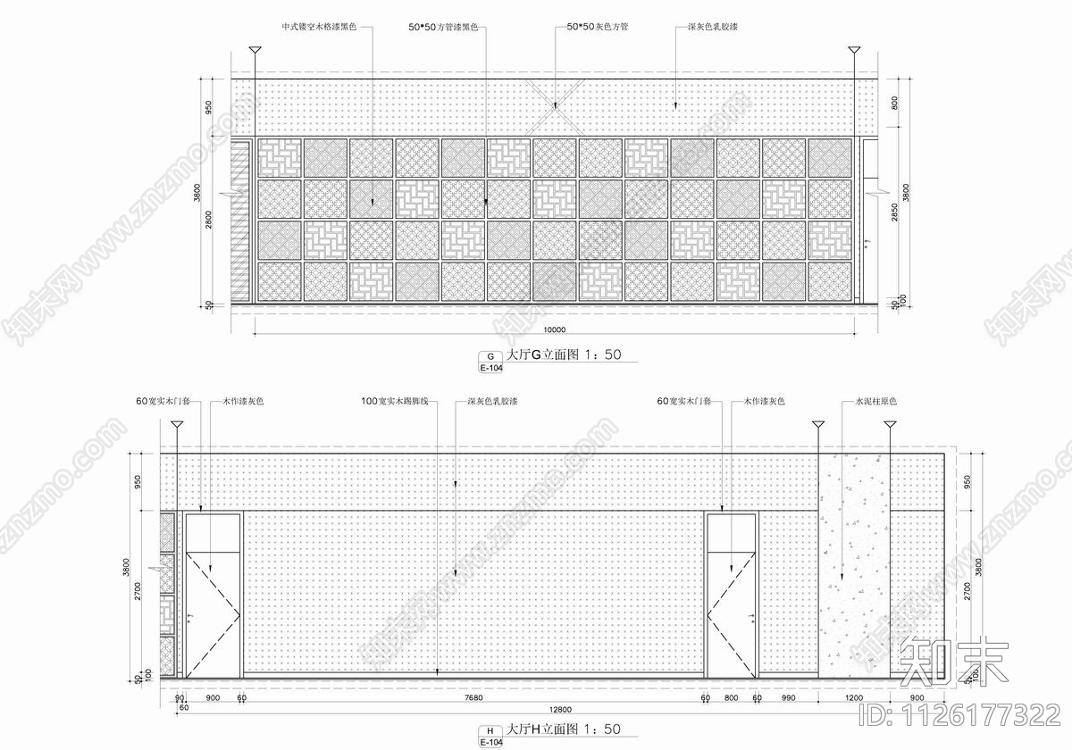 550㎡设计公司办公室CADcad施工图下载【ID:1126177322】