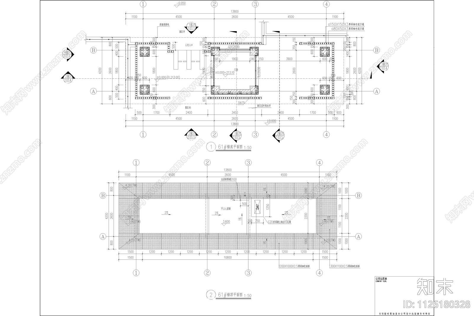 新中式景观大门施工图cad施工图下载【ID:1126180328】