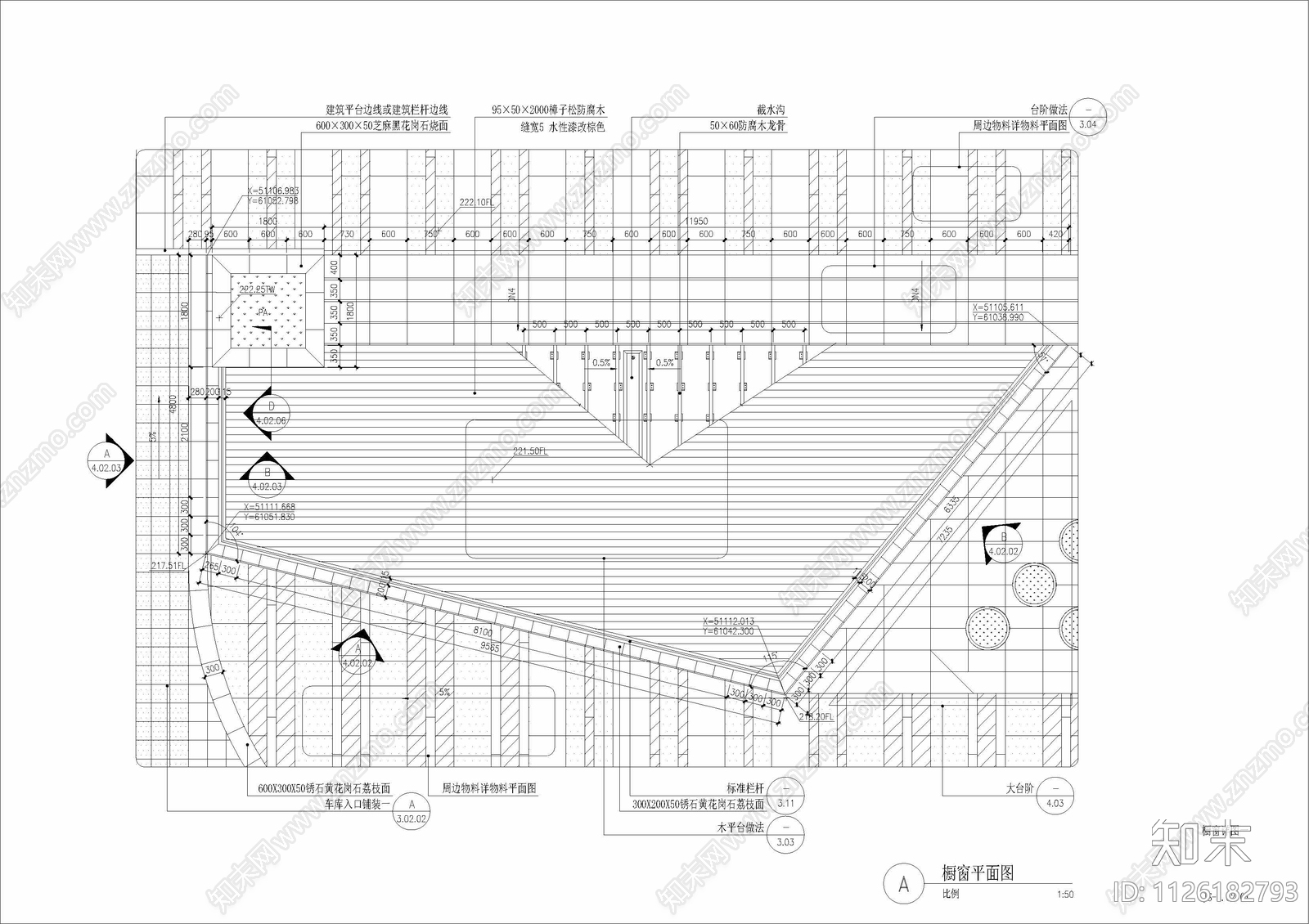 现代简约城南未来城商业街商业综合体cad施工图下载【ID:1126182793】