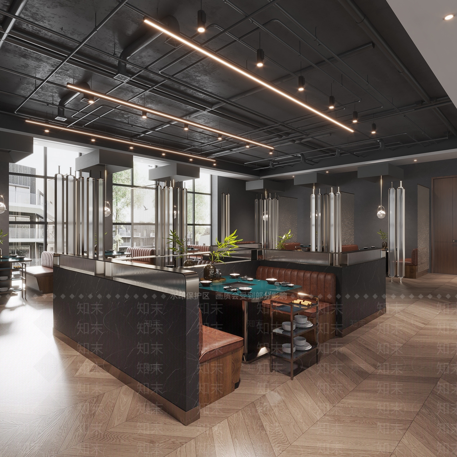 工业风火锅店3D模型下载【ID:1126187044】