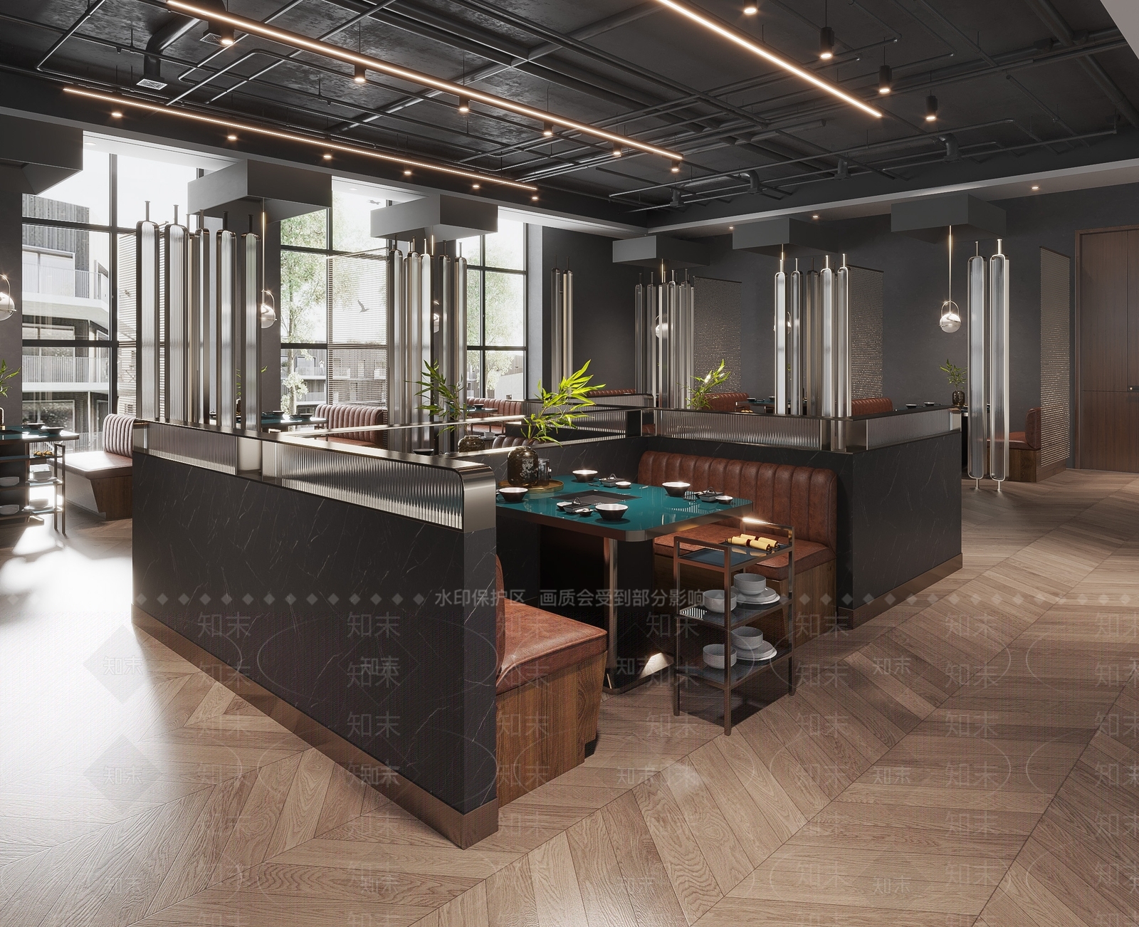 工业风火锅店3D模型下载【ID:1126187044】